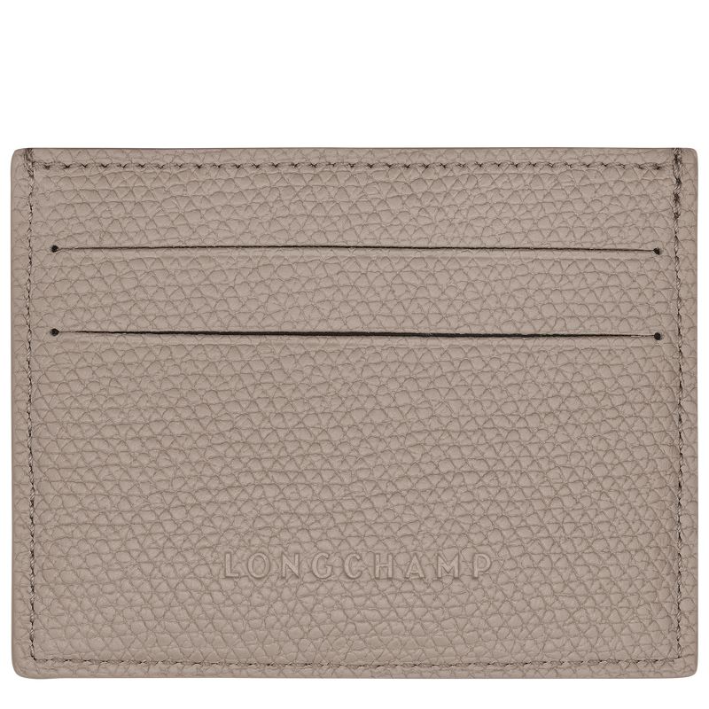 Longchamp Le Roseau Women Card Holder Beige | Australia-792WZXBJH