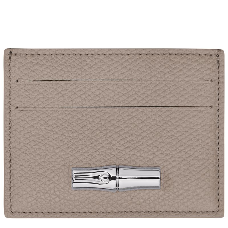 Longchamp Le Roseau Women Card Holder Beige | Australia-792WZXBJH