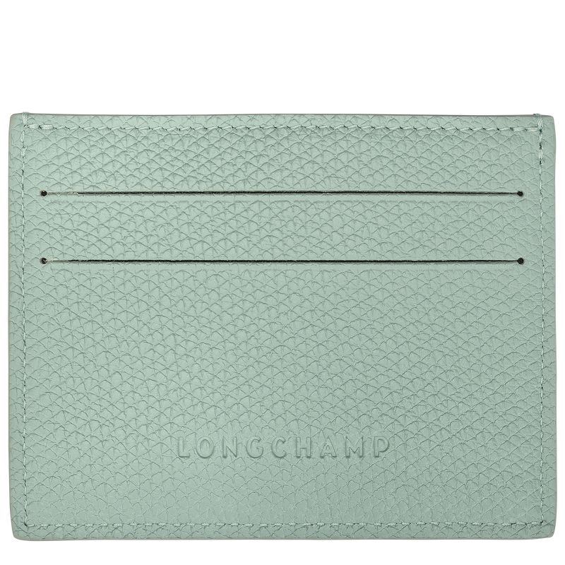 Longchamp Le Roseau Women Card Holder Blue Green | Australia-325UTQLER