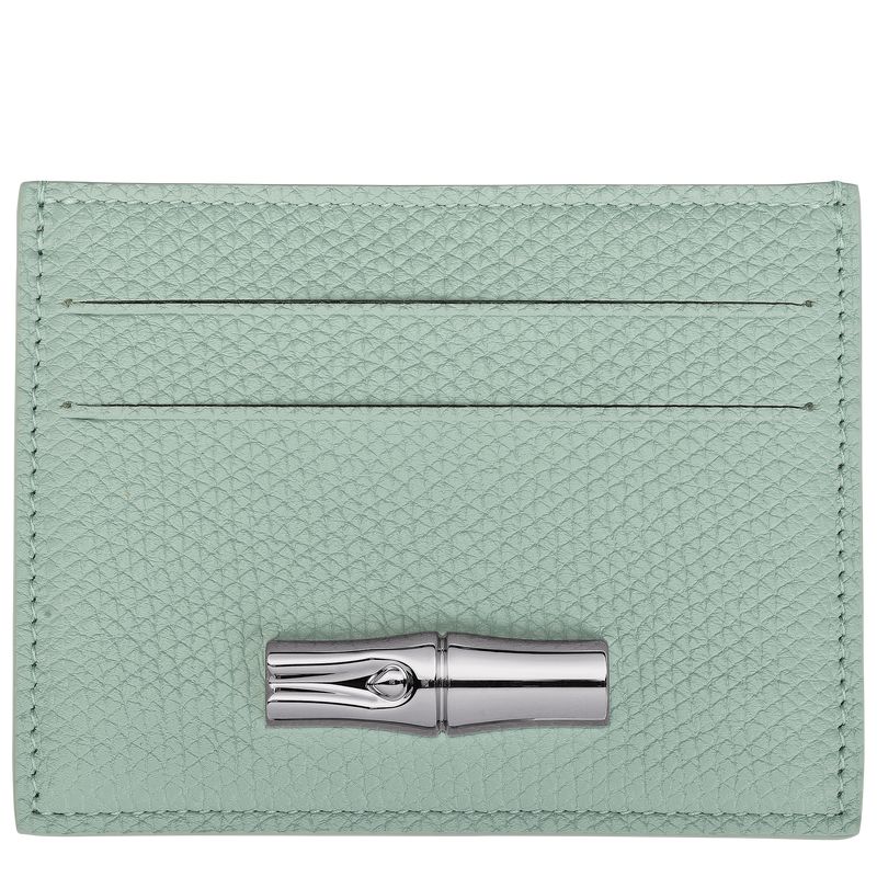 Longchamp Le Roseau Women Card Holder Blue Green | Australia-325UTQLER