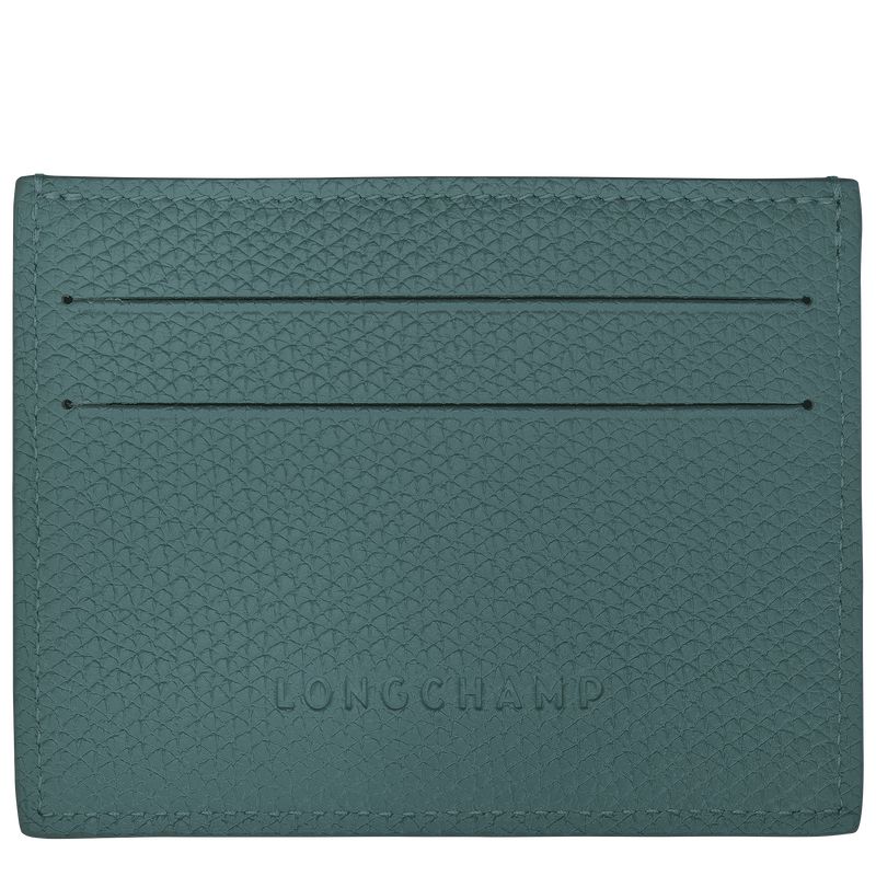 Longchamp Le Roseau Women Card Holder Blue Green | Australia-906USONBF