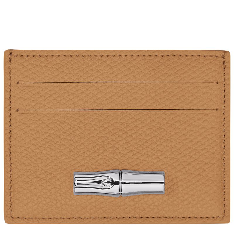 Longchamp Le Roseau Women Card Holder Brown | Australia-218FBOQYK