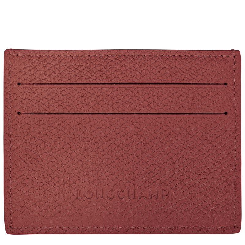 Longchamp Le Roseau Women Card Holder Brown | Australia-476NVYODF