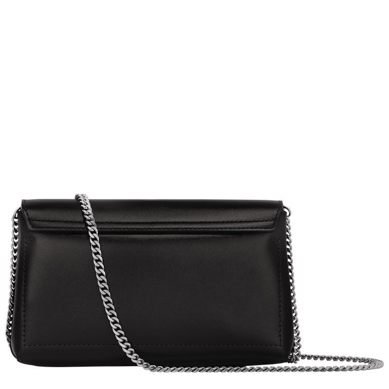 Longchamp Le Roseau Women Clutch Black | Australia-561CEHUTK