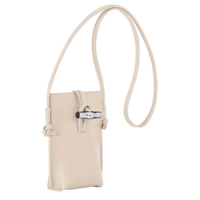 Longchamp Le Roseau Women Phone Case Beige | Australia-271OTLIES