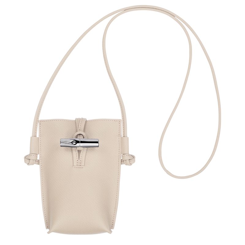 Longchamp Le Roseau Women Phone Case Beige | Australia-271OTLIES