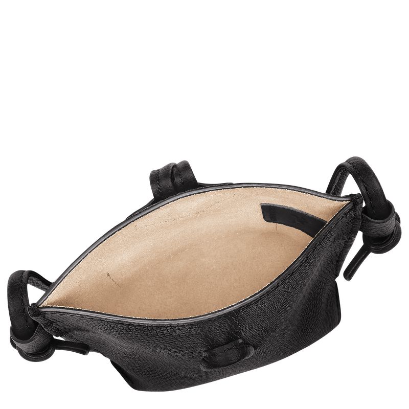 Longchamp Le Roseau Women Phone Case Black | Australia-209ACZSYQ
