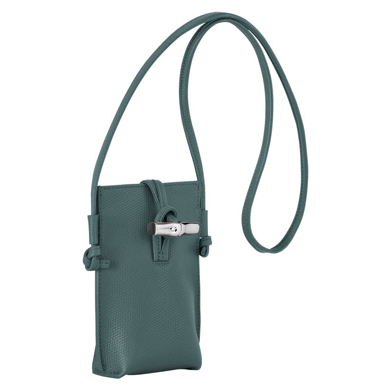 Longchamp Le Roseau Women Phone Case Blue Green | Australia-654BHJCNX