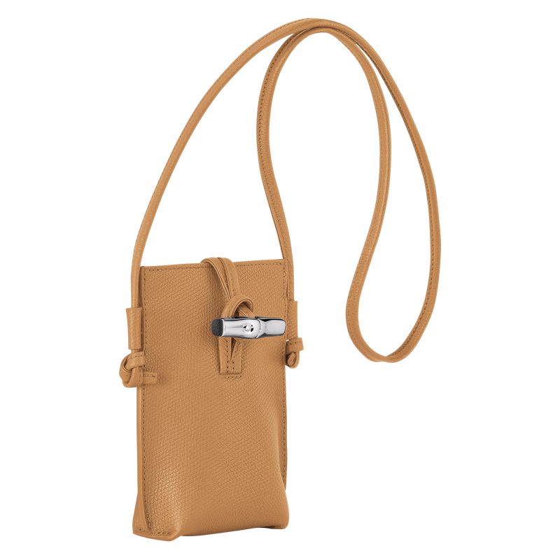 Longchamp Le Roseau Women Phone Case Brown | Australia-817MYLQBO
