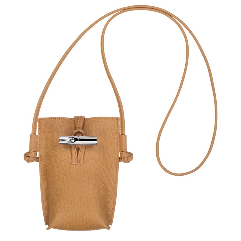 Longchamp Le Roseau Women Phone Case Brown | Australia-817MYLQBO