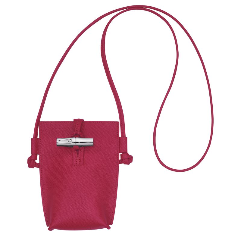 Longchamp Le Roseau Women Phone Case Dark Pink | Australia-276PSDVOJ