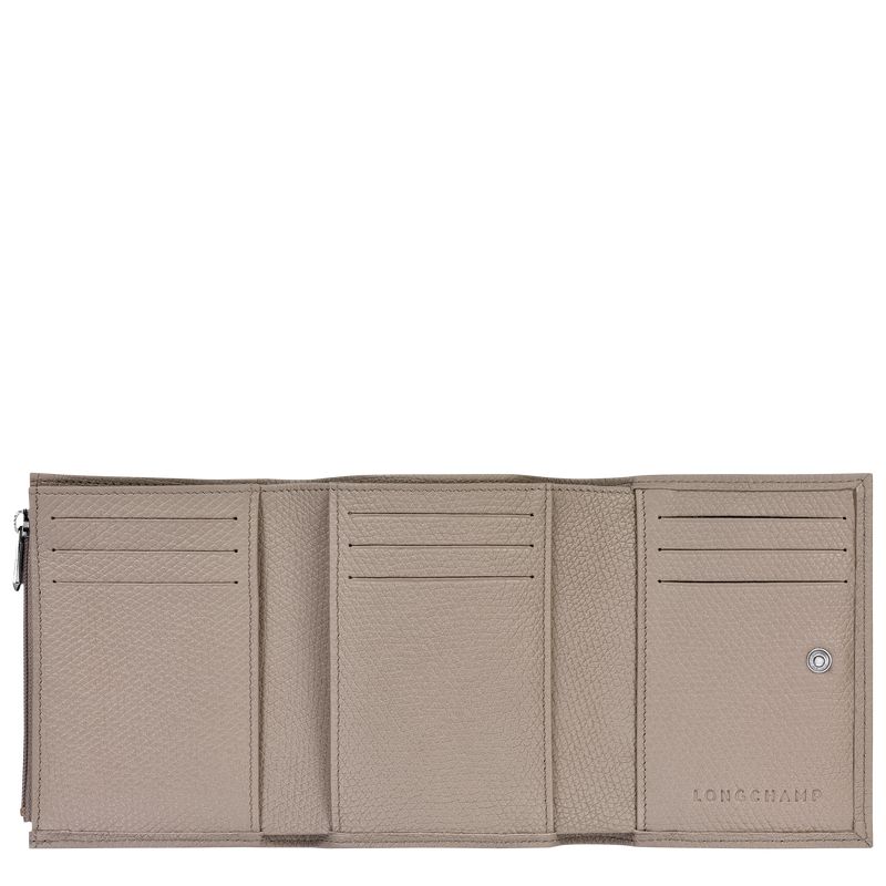 Longchamp Le Roseau Women Wallet Beige | Australia-975XJSGRN