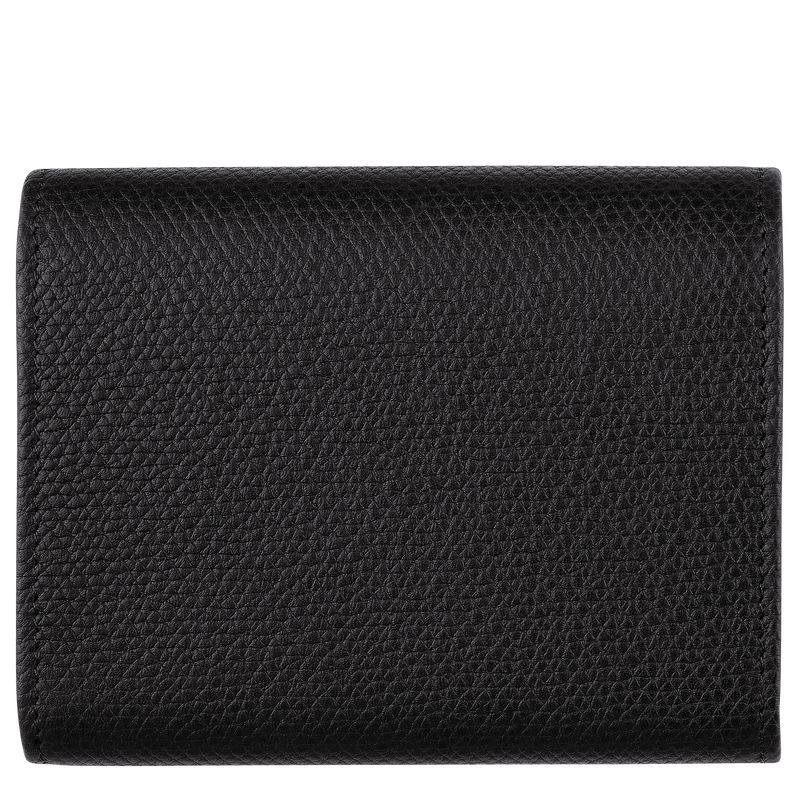 Longchamp Le Roseau Women Wallet Black | Australia-459BUCSJE