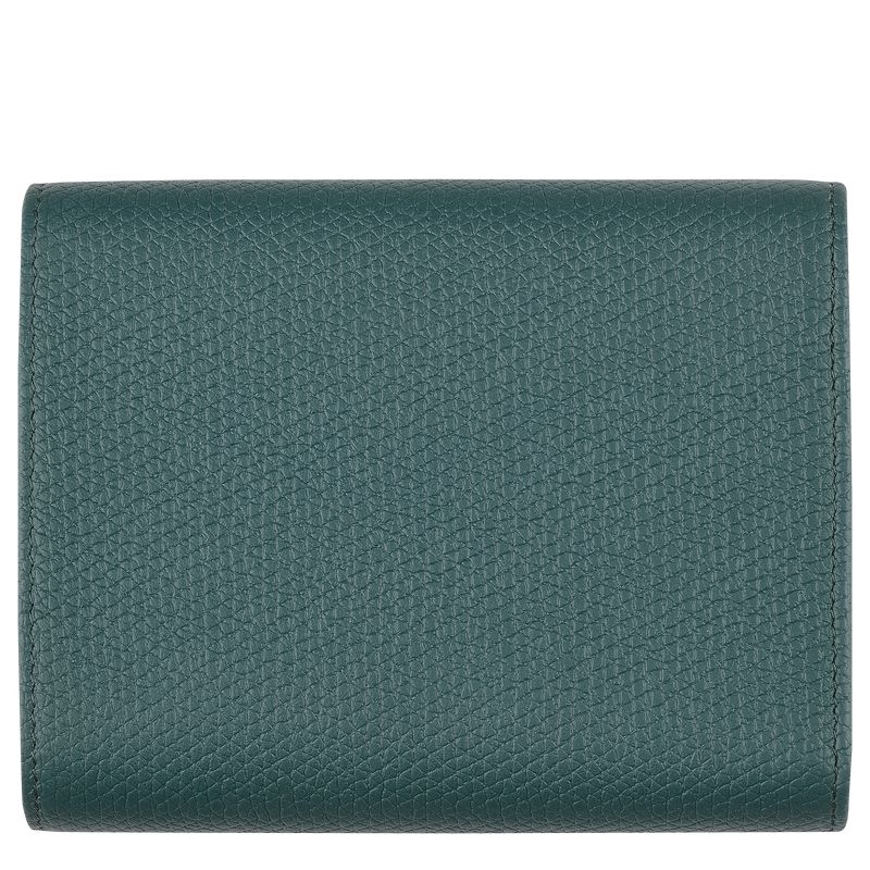 Longchamp Le Roseau Women Wallet Blue Green | Australia-108ETKULR