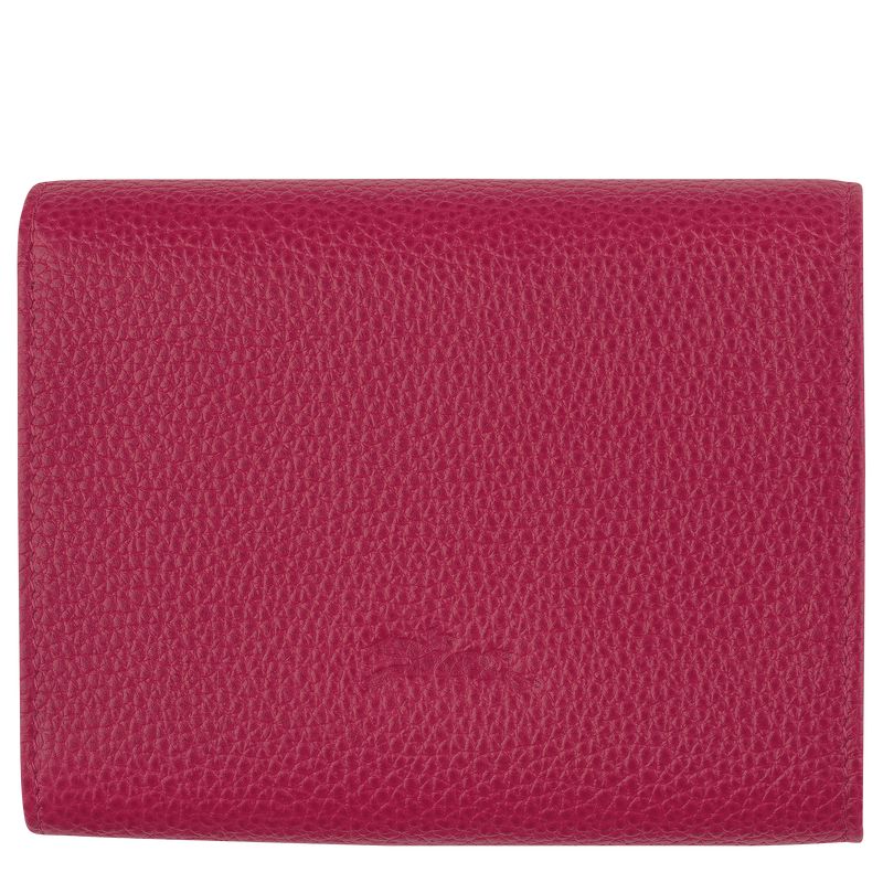 Longchamp Le Roseau Women Wallet Dark Pink | Australia-314CDAYWV