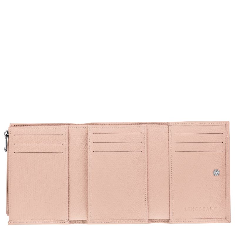 Longchamp Le Roseau Women Wallet Rose | Australia-042RMNEWS
