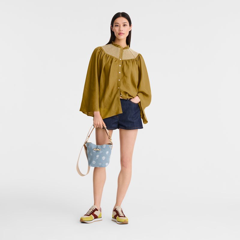 Longchamp Le Roseau Xs Women Bucket Bag Blue | Australia-612CSHEFO