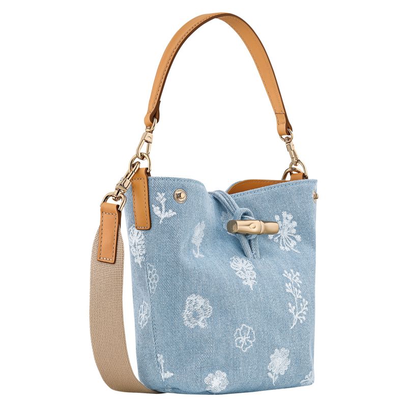 Longchamp Le Roseau Xs Women Bucket Bag Blue | Australia-612CSHEFO