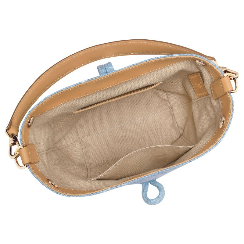 Longchamp Le Roseau Xs Women Bucket Bag Blue | Australia-612CSHEFO