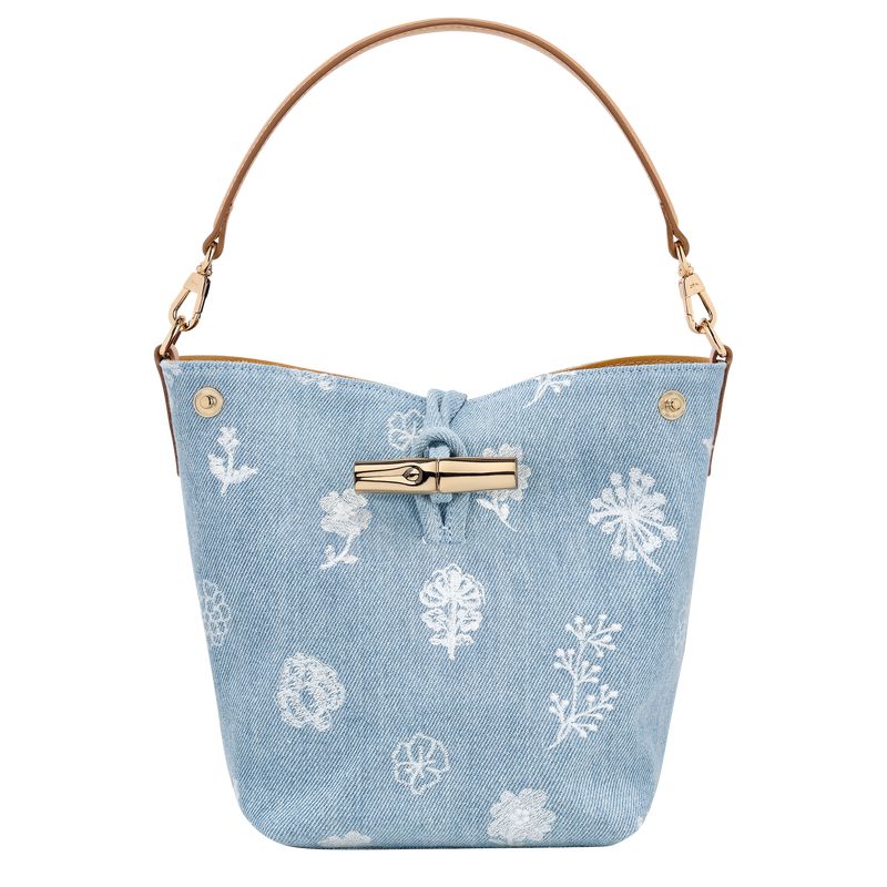 Longchamp Le Roseau Xs Women Bucket Bag Blue | Australia-612CSHEFO