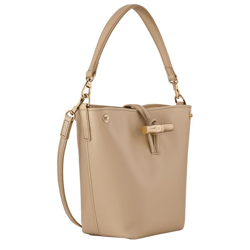 Longchamp Le Roseau Xs Women Bucket Bag Beige | Australia-561JVSXRP