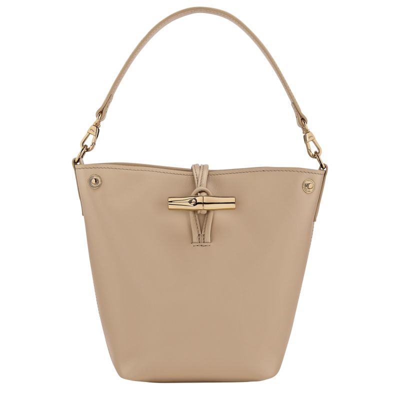 Longchamp Le Roseau Xs Women Bucket Bag Beige | Australia-561JVSXRP