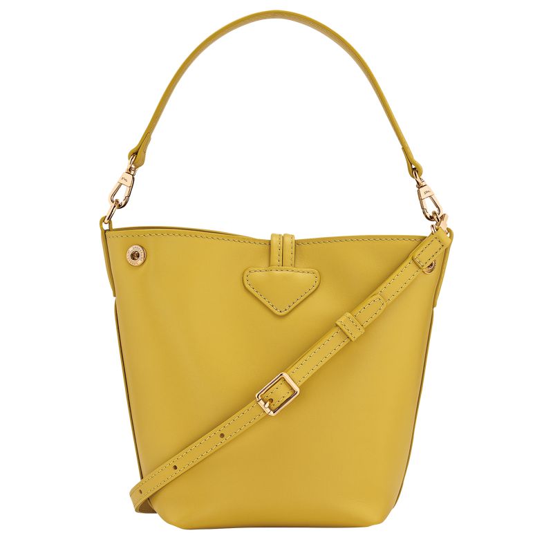 Longchamp Le Roseau Xs Women Bucket Bag Yellow | Australia-258IYMSDV