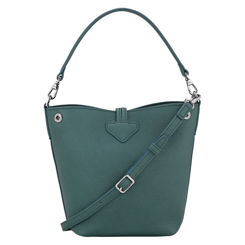 Longchamp Le Roseau Xs Women Bucket Bag Blue Green | Australia-654UTXEFK