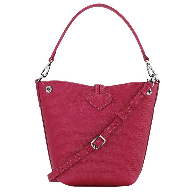Longchamp Le Roseau Xs Women Bucket Bag Dark Pink | Australia-908ZBWSOL
