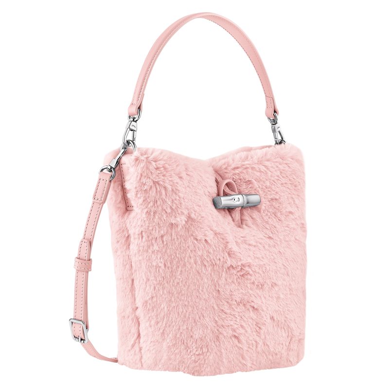 Longchamp Le Roseau Xs Women Bucket Bag Light Rose | Australia-703VFASZW