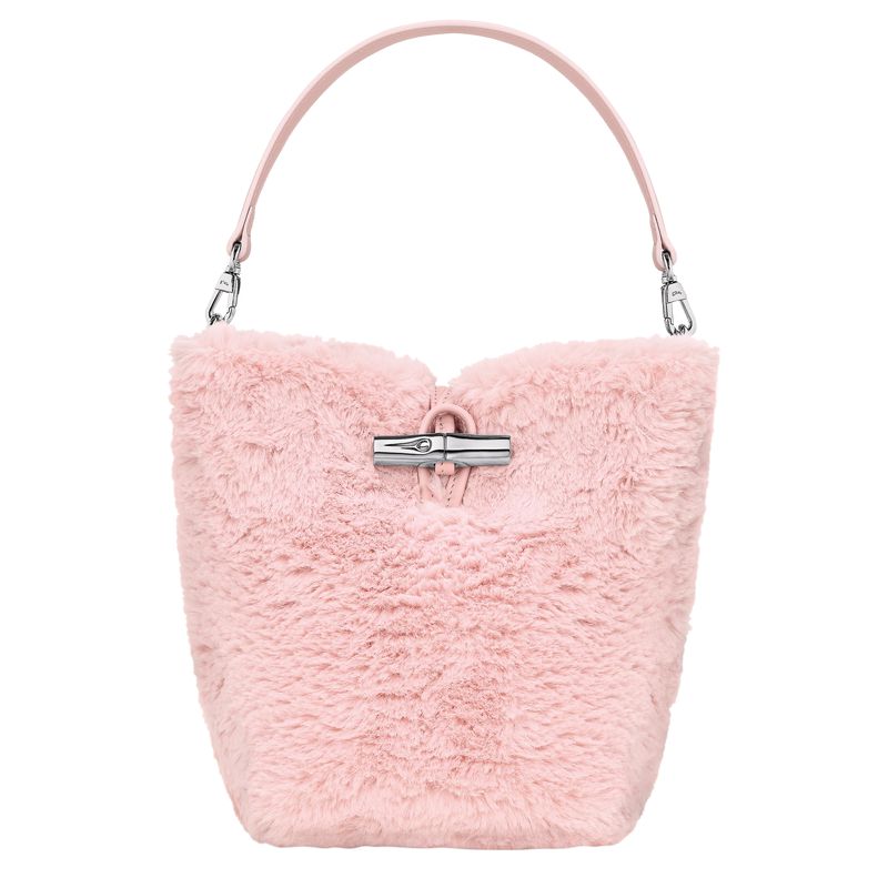 Longchamp Le Roseau Xs Women Bucket Bag Light Rose | Australia-703VFASZW