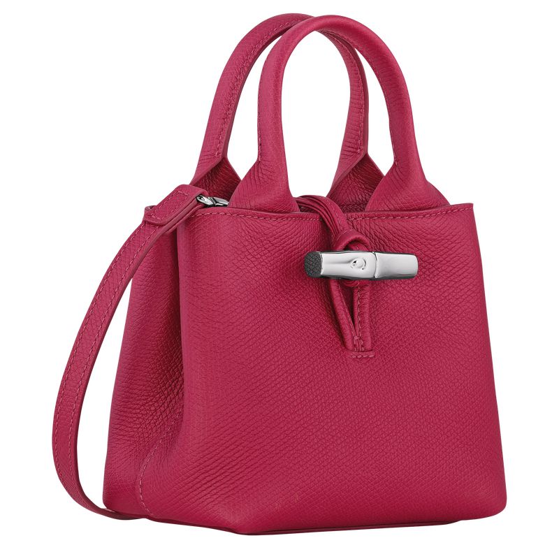Longchamp Le Roseau Xs Women Handbag Dark Pink | Australia-809RWYUTZ