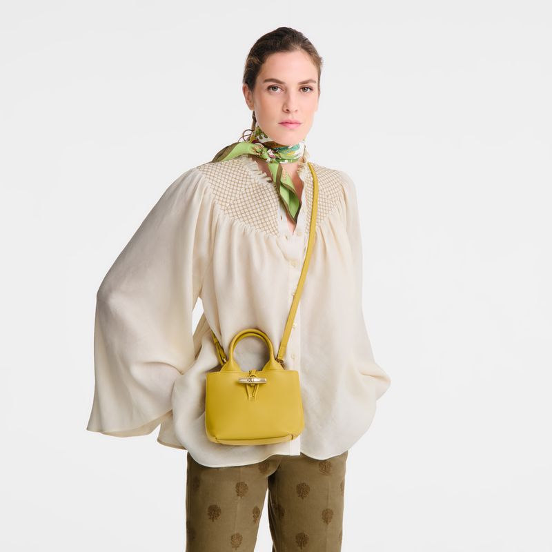 Longchamp Le Roseau Xs Women Handbag Yellow | Australia-278EOATCV