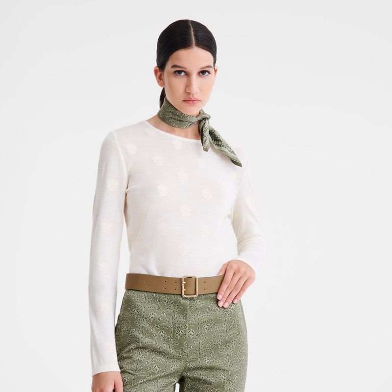 Longchamp Leather Women Belt Olive / Multicolor | Australia-079BFGZIL