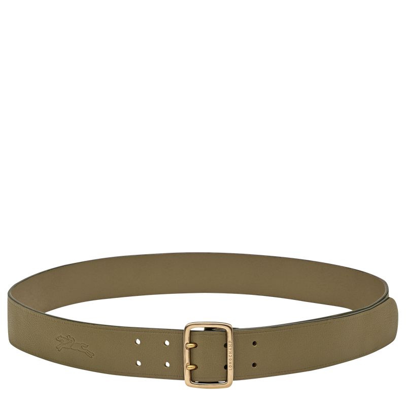 Longchamp Leather Women Belt Olive / Multicolor | Australia-079BFGZIL