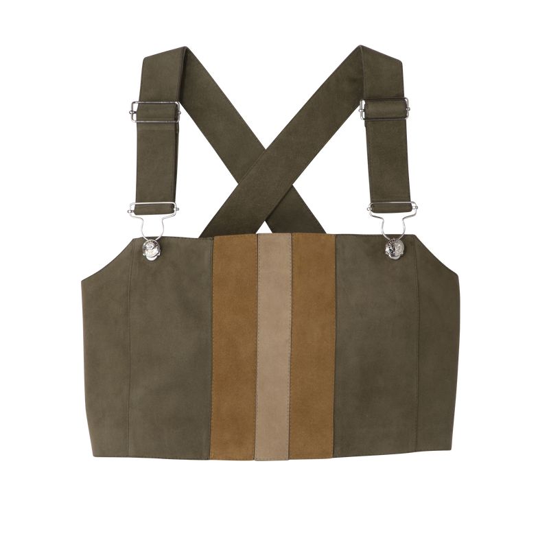 Longchamp Leather Women Top Khaki | Australia-625VDPYXT