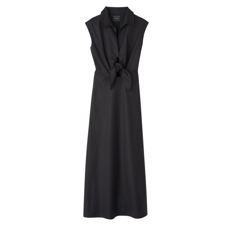 Longchamp Long Women Dress Black | Australia-340GFEYLU