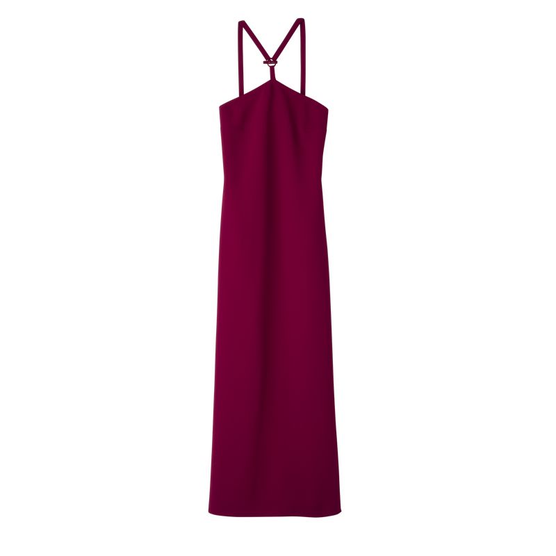Longchamp Long Women Dress Dark Red | Australia-325AFLHYZ