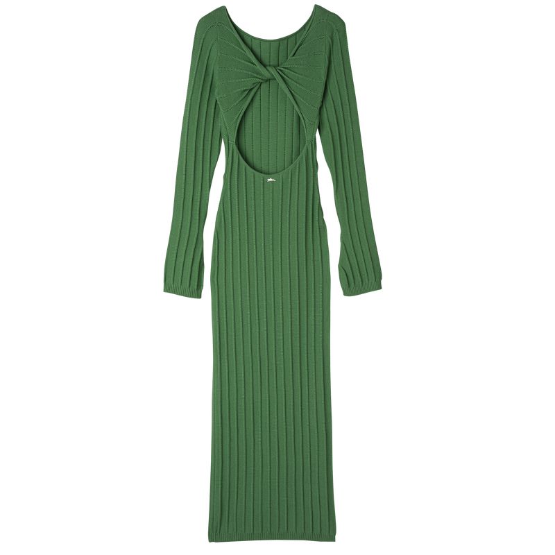 Longchamp Long Women Dress Green | Australia-561KIDUMW