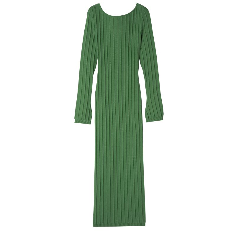 Longchamp Long Women Dress Green | Australia-561KIDUMW