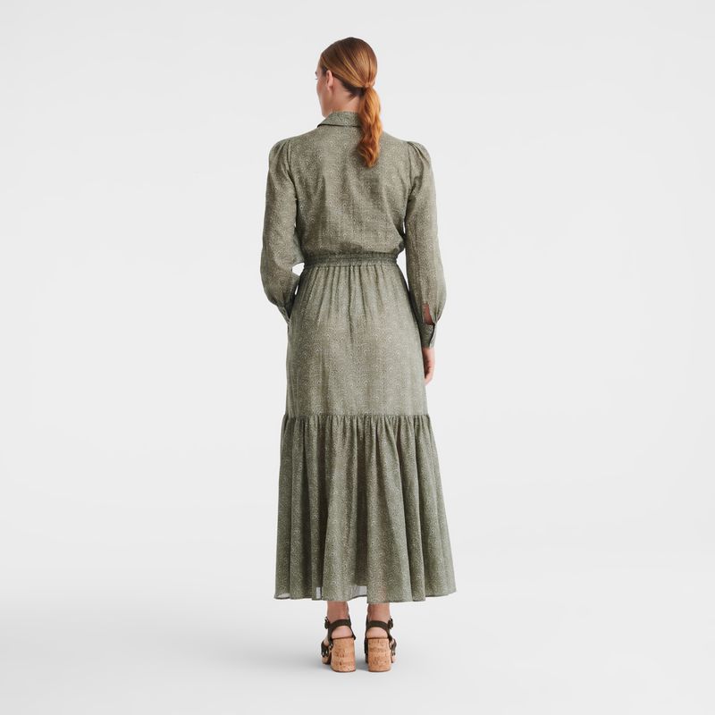 Longchamp Long Women Dress Green | Australia-679AEBMZO