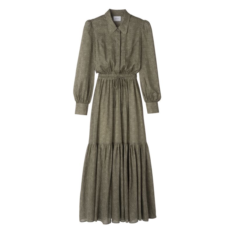 Longchamp Long Women Dress Green | Australia-679AEBMZO
