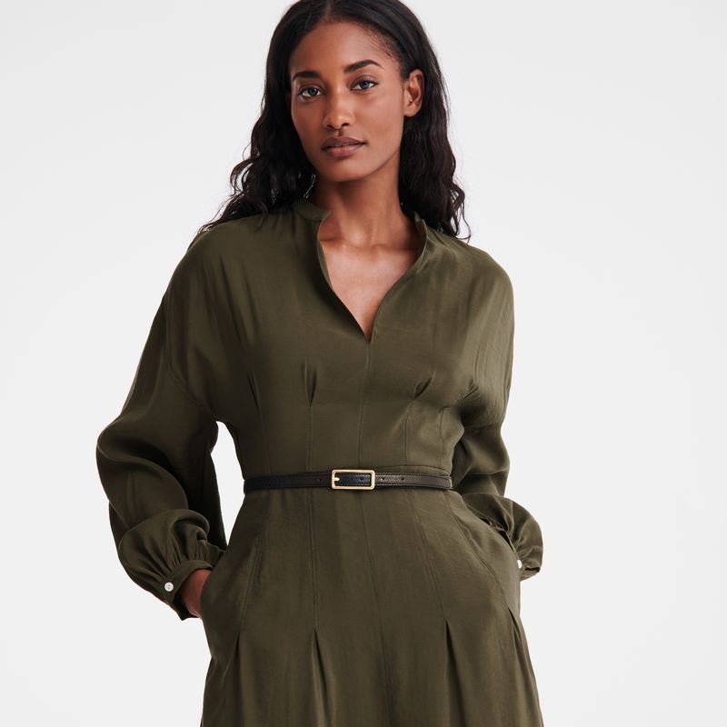 Longchamp Long Women Dress Khaki | Australia-679ZYSUTL
