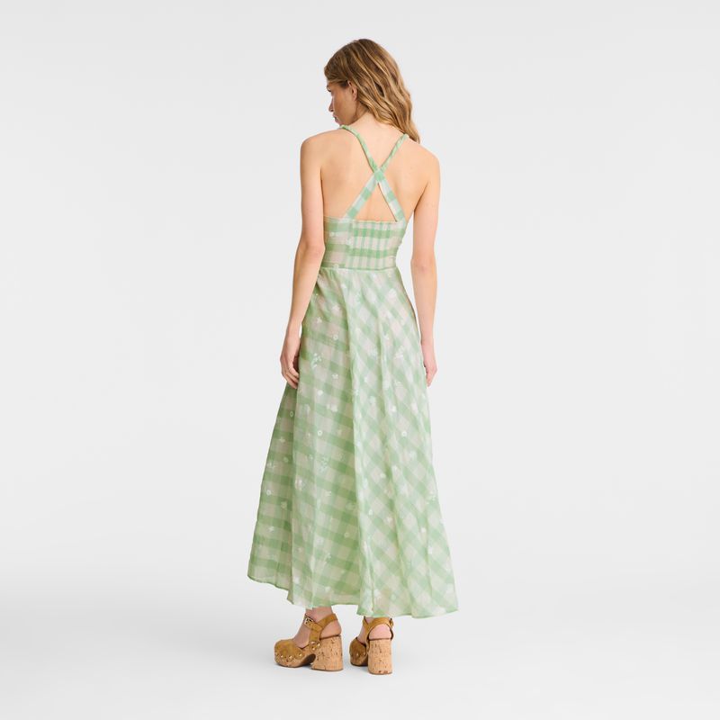 Longchamp Long Women Dress Light Turquoise Green | Australia-290OSGJYZ