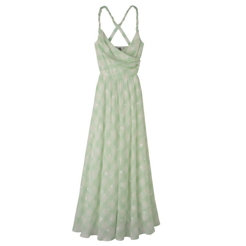Longchamp Long Women Dress Light Turquoise Green | Australia-290OSGJYZ