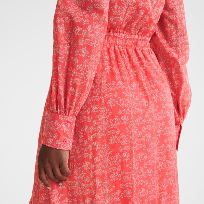 Longchamp Long Women Dress Pink | Australia-678HVWYCR