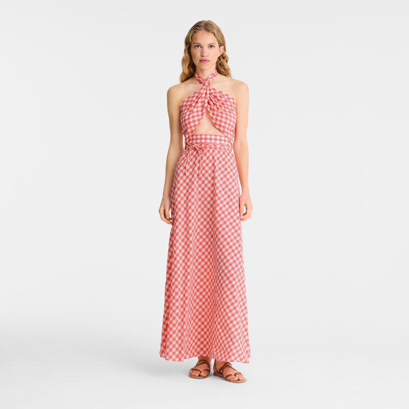 Longchamp Long Women Dress Pink | Australia-106CDIYNV