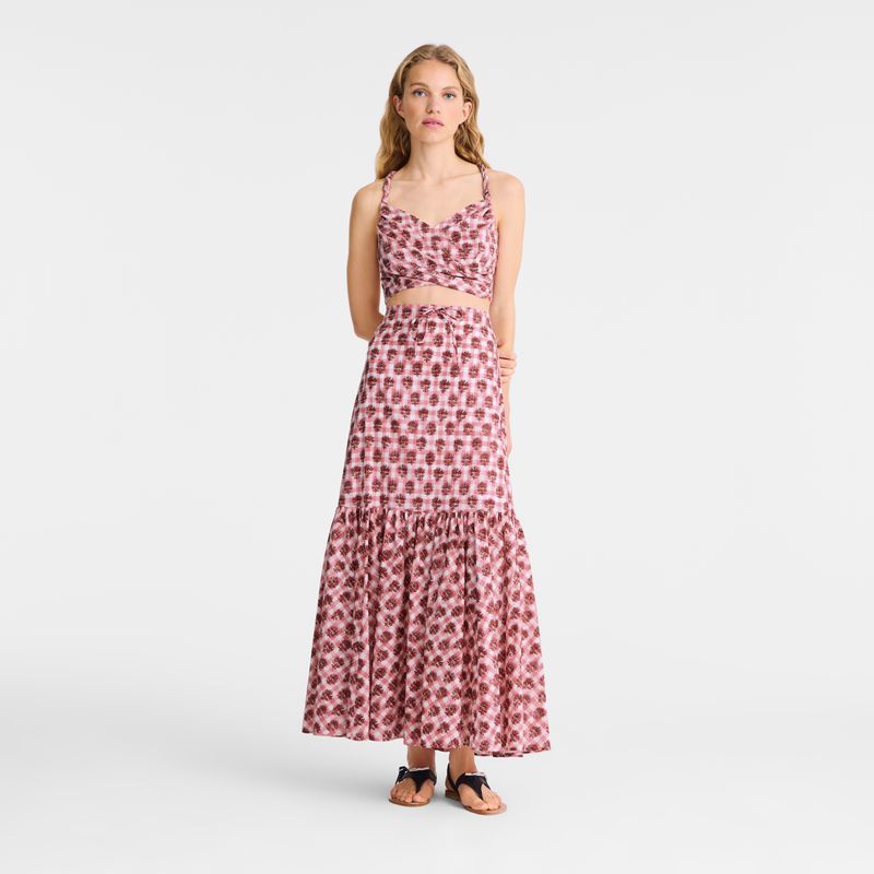 Longchamp Long Women Skirts Pink | Australia-597SBYKQR