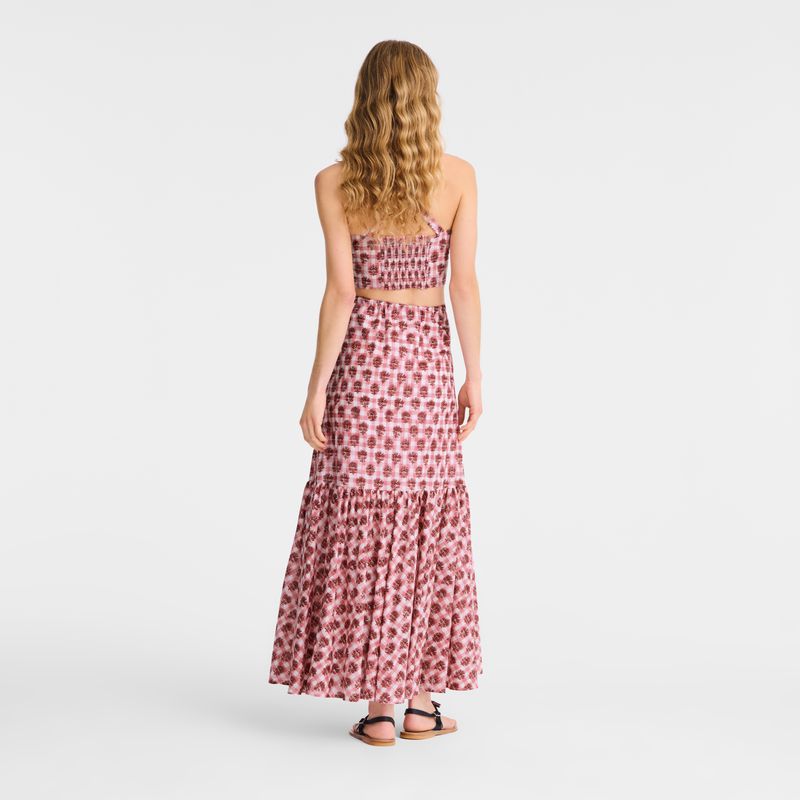 Longchamp Long Women Skirts Pink | Australia-597SBYKQR