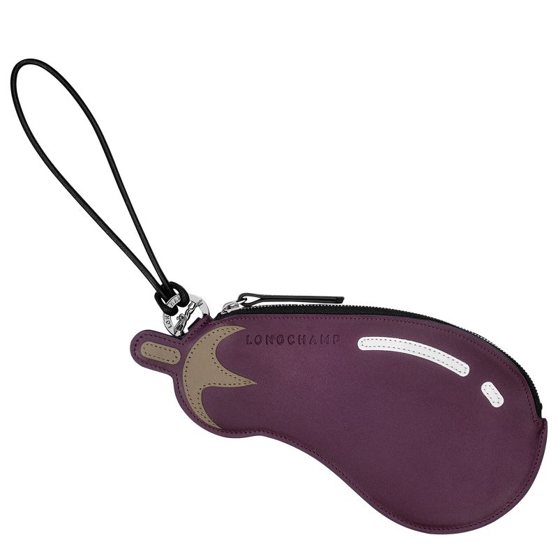 Longchamp Longcharm Eggplant Men Clutch Purple | Australia-752SJKNBM